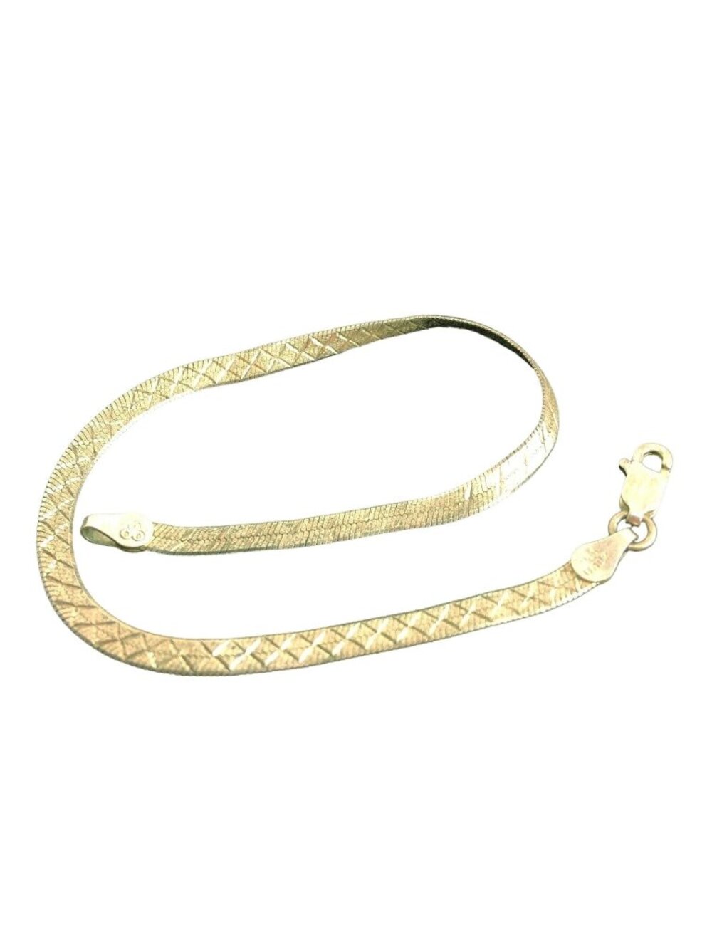Sterling Silver 925 Bracelet Double Sided Italy 8"